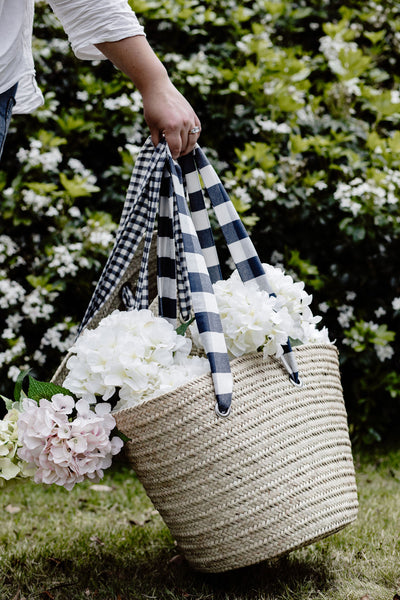 Goodman Market Basket | Navy Buffalo Check