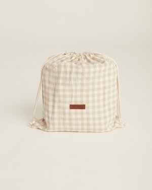 Almond Gingham Picnic Rug